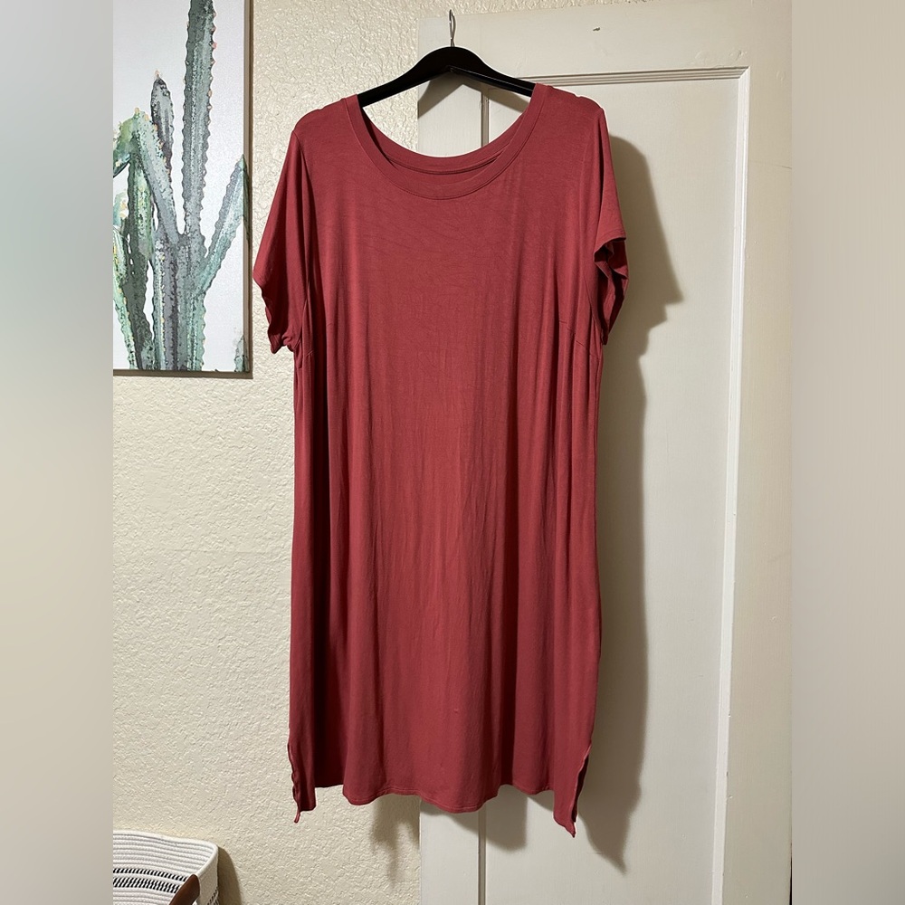 Ava & Viv coral t shirt dress, size 2X